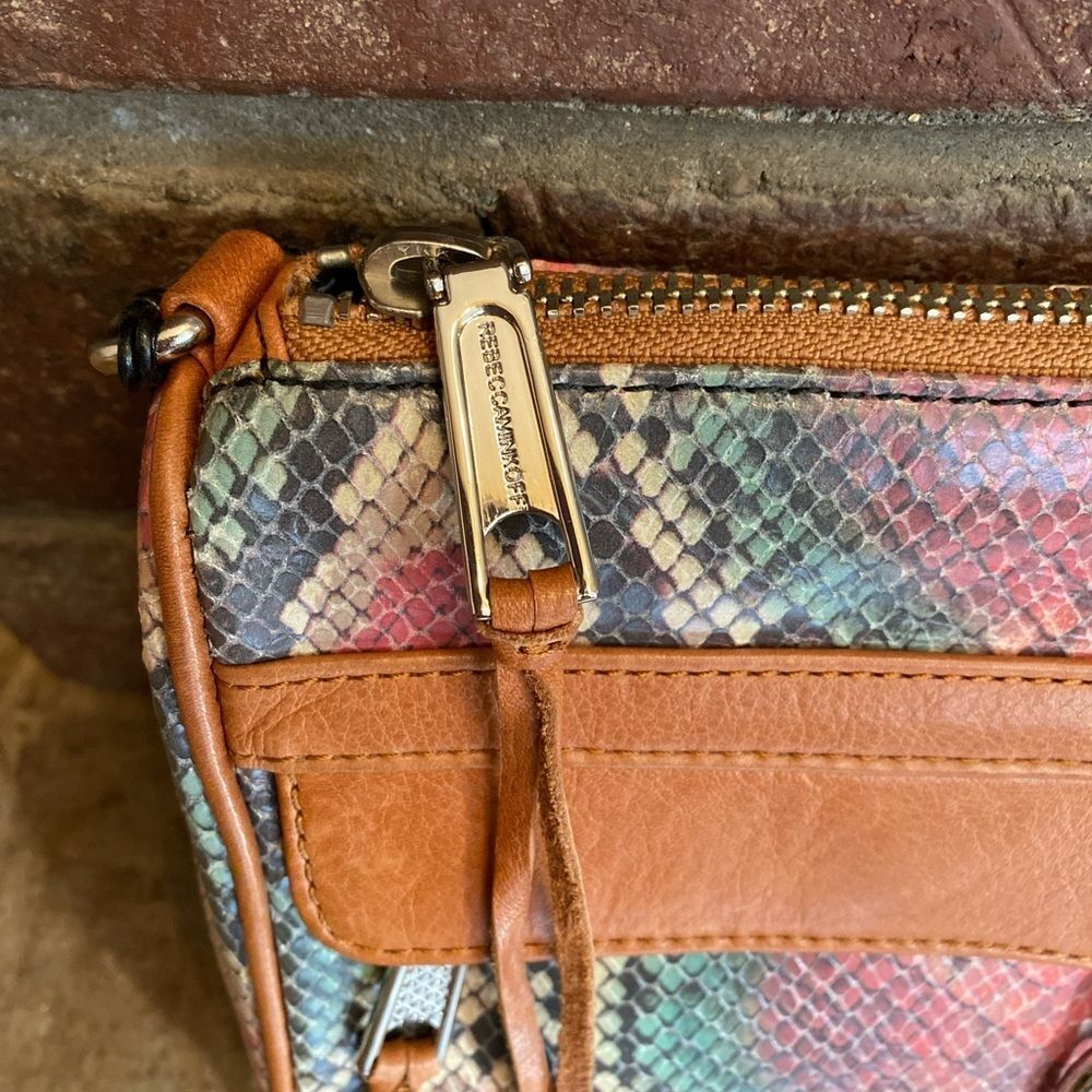 RARE Rebecca Minkoff Multi colored Python Leather… - image 3